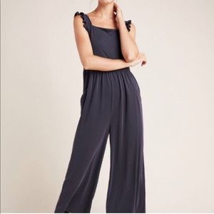 Anthropologie Saturday Sunday Billie ribbed cupro jumpsuit - medium